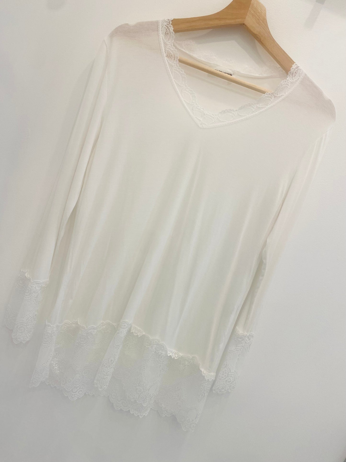 Lacey Layering Top In White