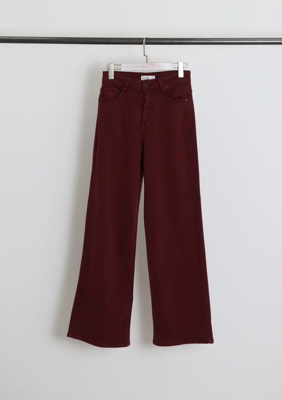 Burgundy Dad Jeans