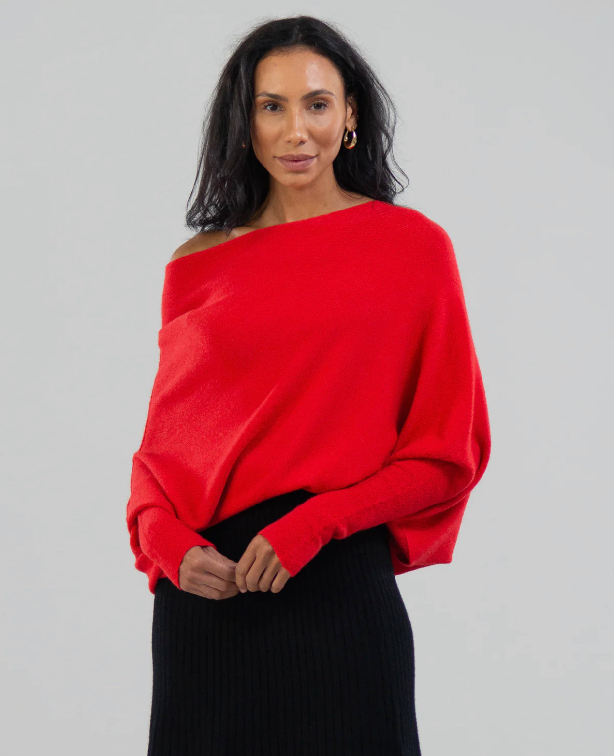 Annika Asymmetric Jumper In Red