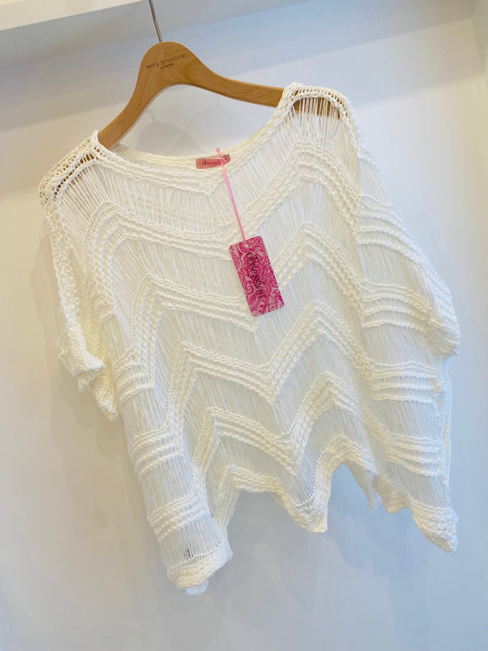 Candy Crochet Top In White