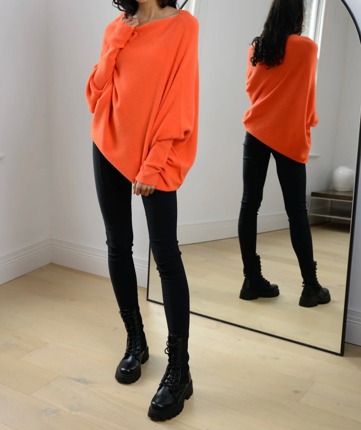 Annika Asymmetric Jumper In Orange